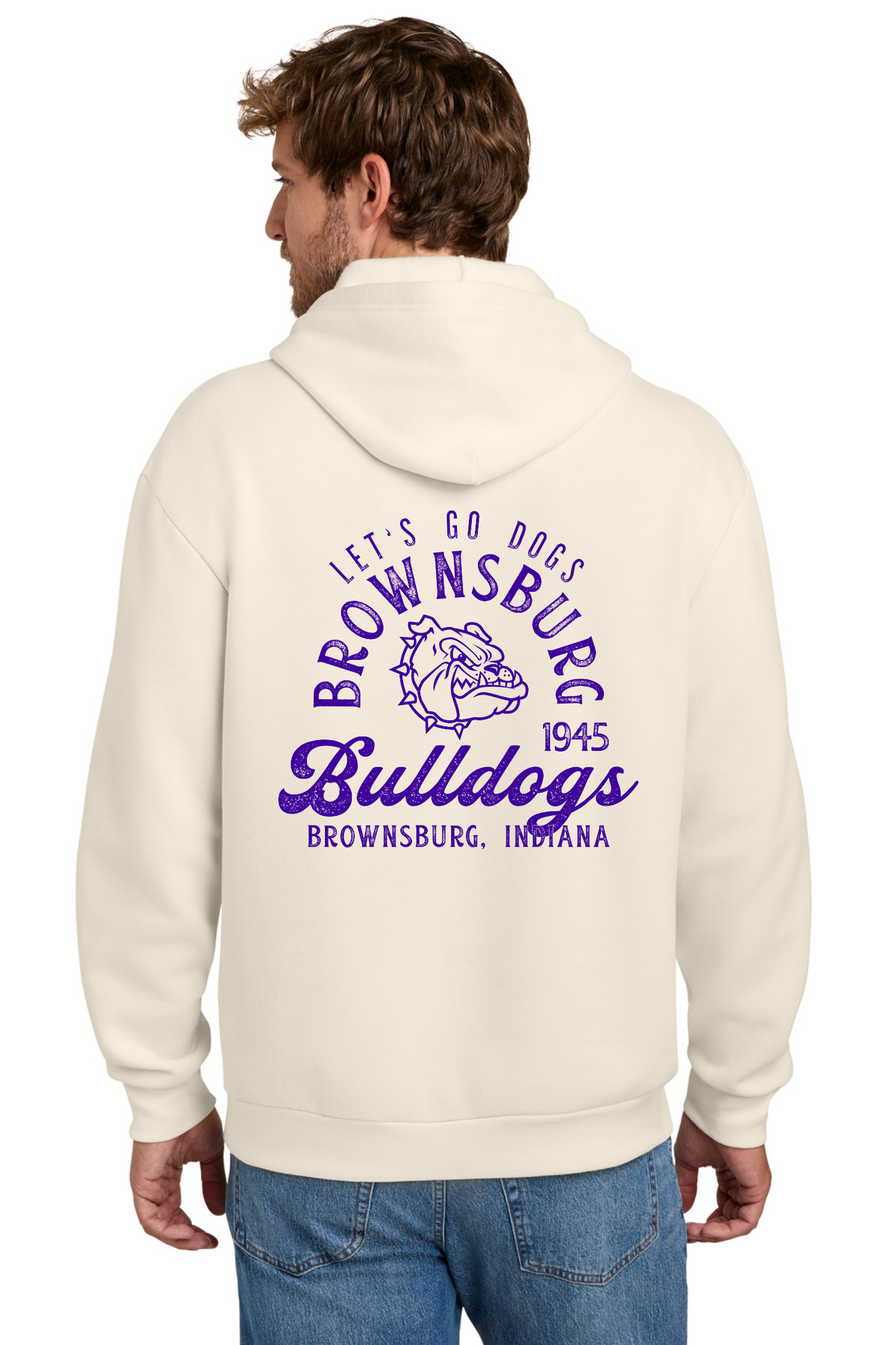 Brownsburg Cream Vintage Hoodie