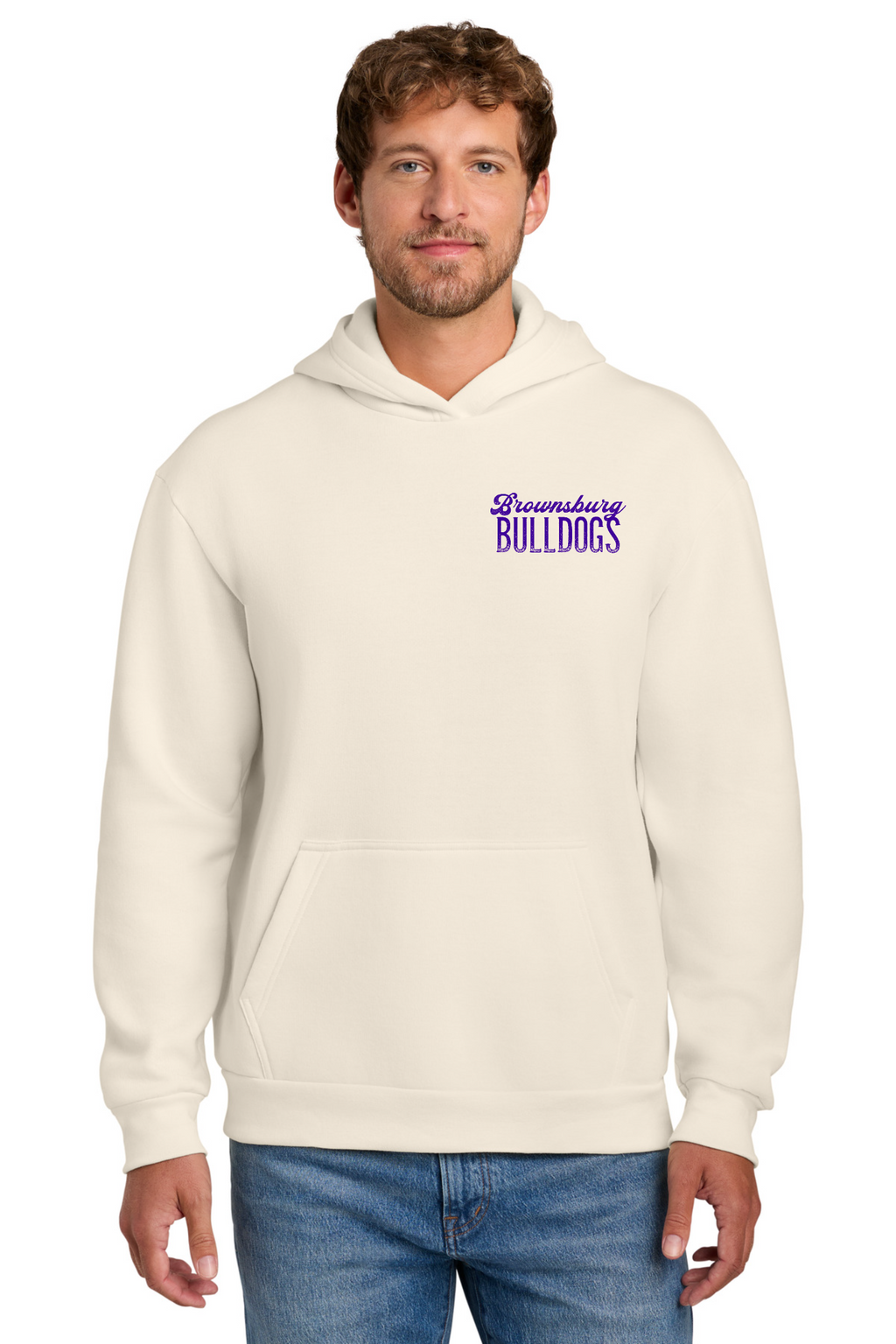 Brownsburg Cream Vintage Hoodie