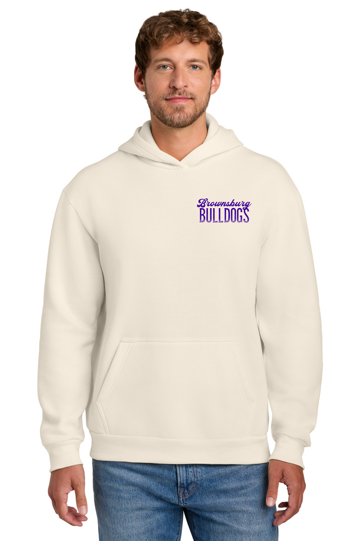 Brownsburg Cream Vintage Hoodie