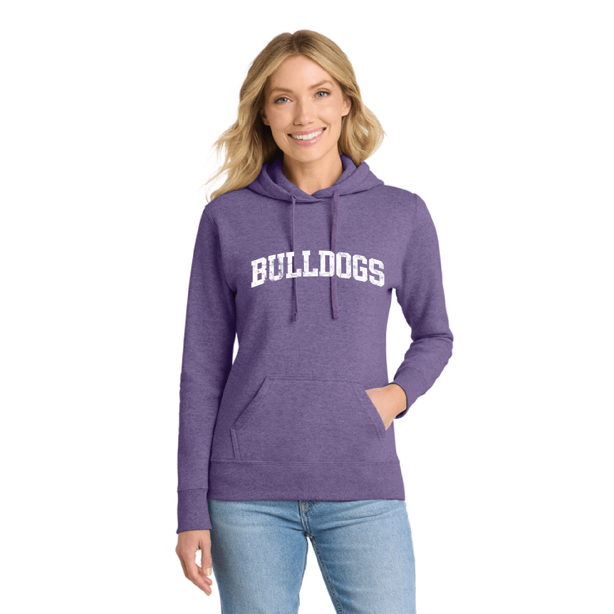 Bulldog Women's Heather Core Fleece Hoodie