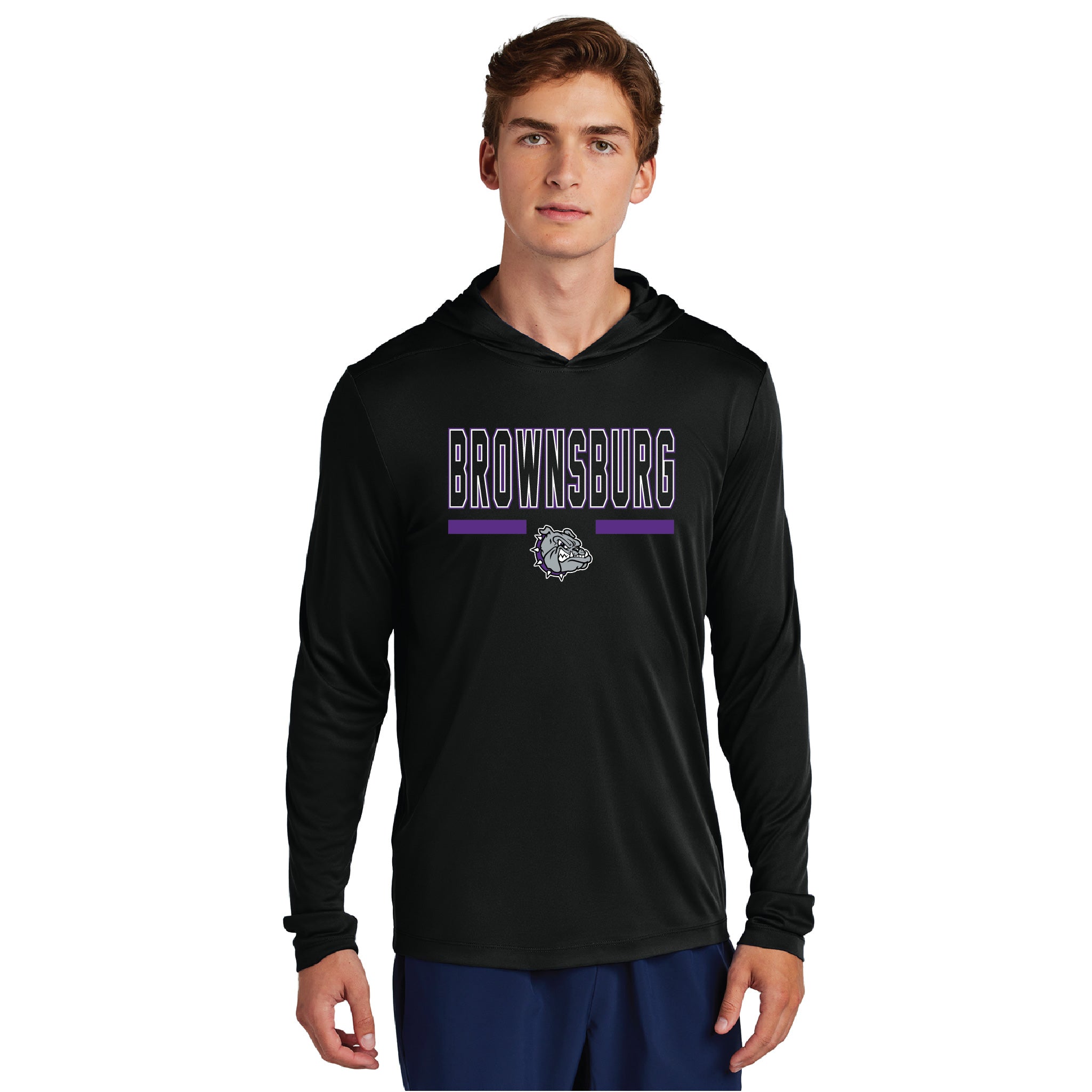 Brownsburg Unisex Posi-UV Pro Long Sleeve Hoodie